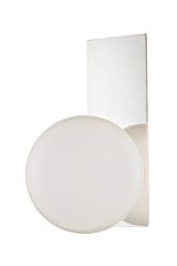 Hinsdale silver wall light and satin white glass sphere. Hudson Valley. Hinsdale silver wall light and satin white glass sphere. Hudson Valley.
