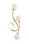 Large 3-light wall light gold leaf finish Signature. Hudson Valley. 