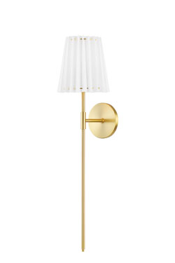 Long gold and white wall lamp Demi. Hudson Valley. 