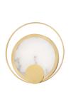 Round wall light in alabaster and gold metal Coil. Hudson Valley. 