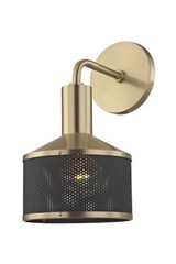 Yoko black and gold Art Deco wall lamp. Hudson Valley. Yoko black and gold Art Deco wall lamp. Hudson Valley.