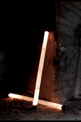 Bamboo lampadaire en verre satiné blanc. Italamp. Bamboo lampadaire en verre satiné blanc. Italamp.