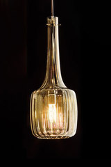 Bossanova suspension en verre soufflé taupe. Italamp. Bossanova suspension en verre soufflé taupe. Italamp.