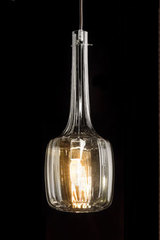 Bossanova suspension en verre soufflé teinte fumée. Italamp. Bossanova suspension en verre soufflé teinte fumée. Italamp.