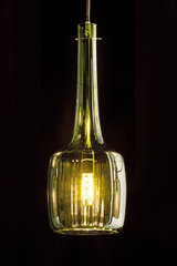Bossanova suspension en verre soufflé vert. Italamp. Bossanova suspension en verre soufflé vert. Italamp.