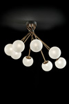 Large design ceiling lamp 8 glass balls TEA. Italamp. 