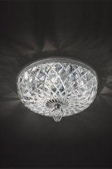 Transparent ceiling lamp in carved crystal. Italamp. Transparent ceiling lamp in carved crystal. Italamp.