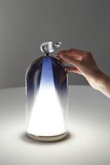 Martina cordless lamp in blue blown glass . Italamp. Martina cordless lamp in blue blown glass . Italamp.