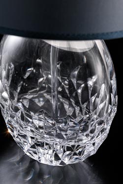 Verbena lampe de table en cristal sculpté. Italamp. 