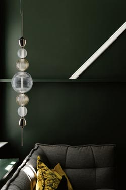 Greta Jewellery pendant with coloured crystal balls. Italamp. 