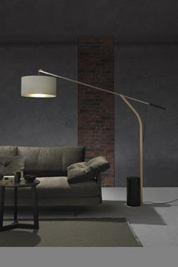 Aria floor lamp, offset and articulated, contemporary style . Italamp. 