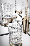 Quarzo 10-light rectangular chandelier in Murano crystal. Italamp. 