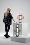 Lampe de table en cristal bleu Nube. Italamp. 