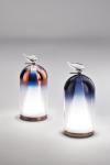 Martina lampe sans fil en verre soufflé bleu . Italamp. 