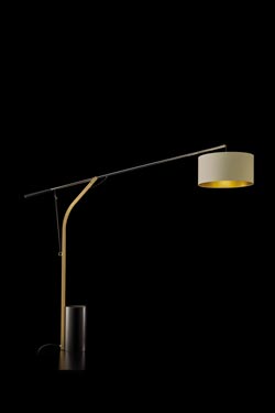 Aria floor lamp, offset and articulated, contemporary style . Italamp. 