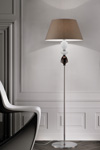 Classic floor lamp in metal and carved crystal details AMELIE. Italamp. 