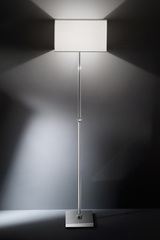 Fluted glass floor lamp with Swarovski crystal detail. Italamp. 