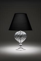 Lampe de table noire en cristal soufflé. Italamp. Lampe de table noire en cristal soufflé. Italamp.