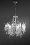 Lustre en cristal et pampilles en Strass transparent. Italamp. 