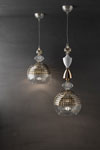 Amelie pendant sphere in two-tone crystal small model. Italamp. 