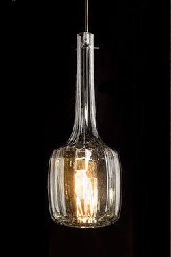 Bossanova pendant in smoke blown glass. Italamp. 