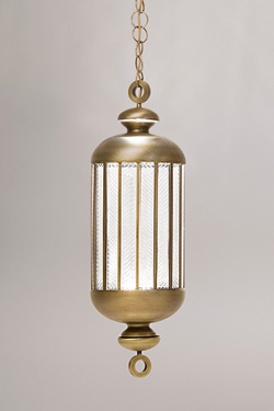 Golden bronze lantern pendant Fata Morgana small model. Italamp. 