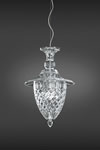 Pendant in transparent blown crystal. Italamp. 