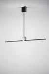 Long black and white marble Regolo bar pendant lamp 120cm. Italamp. 
