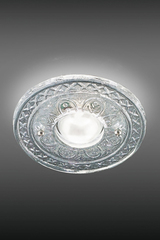 Spot en verre transparent sculpté. Italamp. Spot en verre transparent sculpté. Italamp.