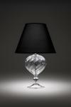 Black table lamp in blown crystal. Italamp. 