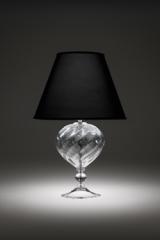 Black table lamp in blown crystal. Italamp. 