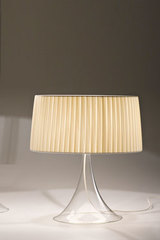 CIGNO table lamp in glass and pleated beige shade 45cm. Italamp. CIGNO table lamp in glass and pleated beige shade 45cm. Italamp.