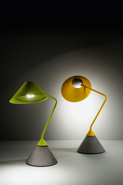 Flamingo acid green table lamp. Italamp. 