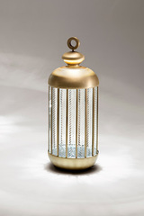 Golden bronze lantern lamp Fata Morgana small model. Italamp. 