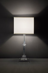 Transparent table lamp and Swarovski crystal detail. Italamp. Transparent table lamp and Swarovski crystal detail. Italamp.