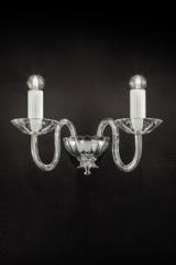 Evoque classic wall lamp in crystal and glass. Italamp. 