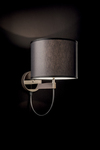 Lily gold metal and cylindrical shade wall lamp. Italamp. 