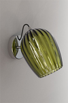 Nuce wall lamp in olive green blown glass. Italamp. 