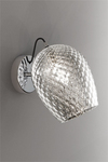 Nuce wall lamp in transparent blown glass. Italamp. 