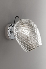 Nuce wall lamp in transparent blown glass. Italamp. Nuce wall lamp in transparent blown glass. Italamp.