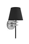 Perla articulated wall lamp in chromed metal and glass. Italamp. 