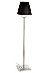 Alhambra reading lamp satin silver and black pleated silk. Jacques Garcia. 