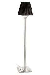 Alhambra reading lamp satin silver and black pleated silk. Jacques Garcia. 