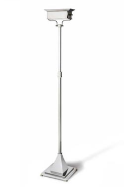 Freud floor lamp style classic bronze chrome rectangular shape. Jacques Garcia. 