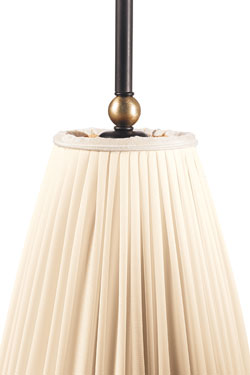 Decebale long wall lamp, black with ivory shade. Jacques Garcia. 