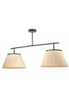 Large black and gold bronze 2-light pendant lamp Gustave. Jacques Garcia. 