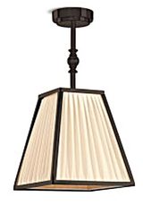 New Dessais pendant in pyramid shape antique bronze and ivory silk. Jacques Garcia. New Dessais pendant in pyramid shape antique bronze and ivory silk. Jacques Garcia.