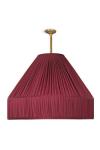 Very large red pleated silk pendant lamp Moliere. Jacques Garcia. 