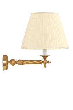 Choiseul gilded bronze wall lamp and ivory lampshade. Jacques Garcia. 