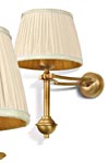 Diane wall lamp two arms gilded bronze and ivory lampshade. Jacques Garcia. 